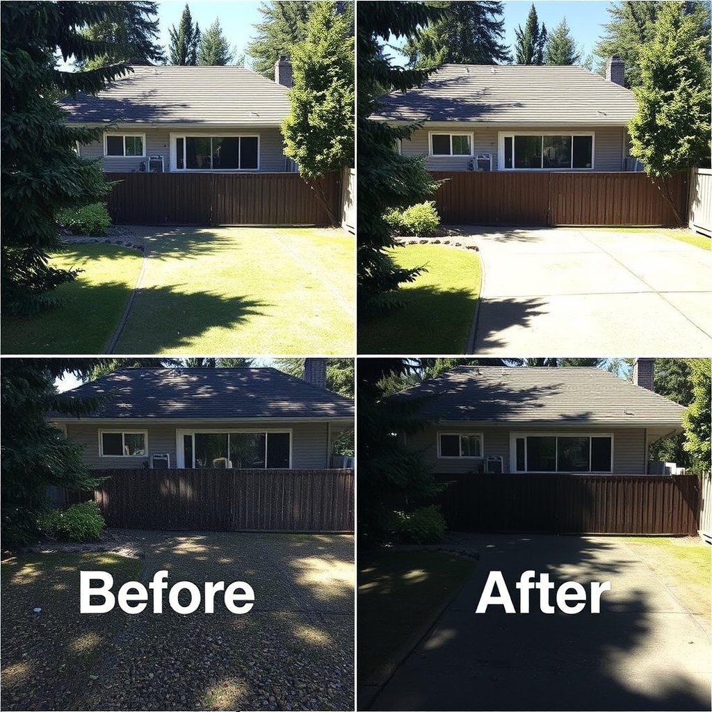 Residential siding before professional house washing