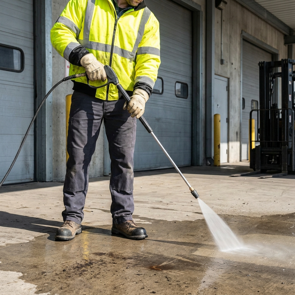 Industrial and operational property exterior cleaning