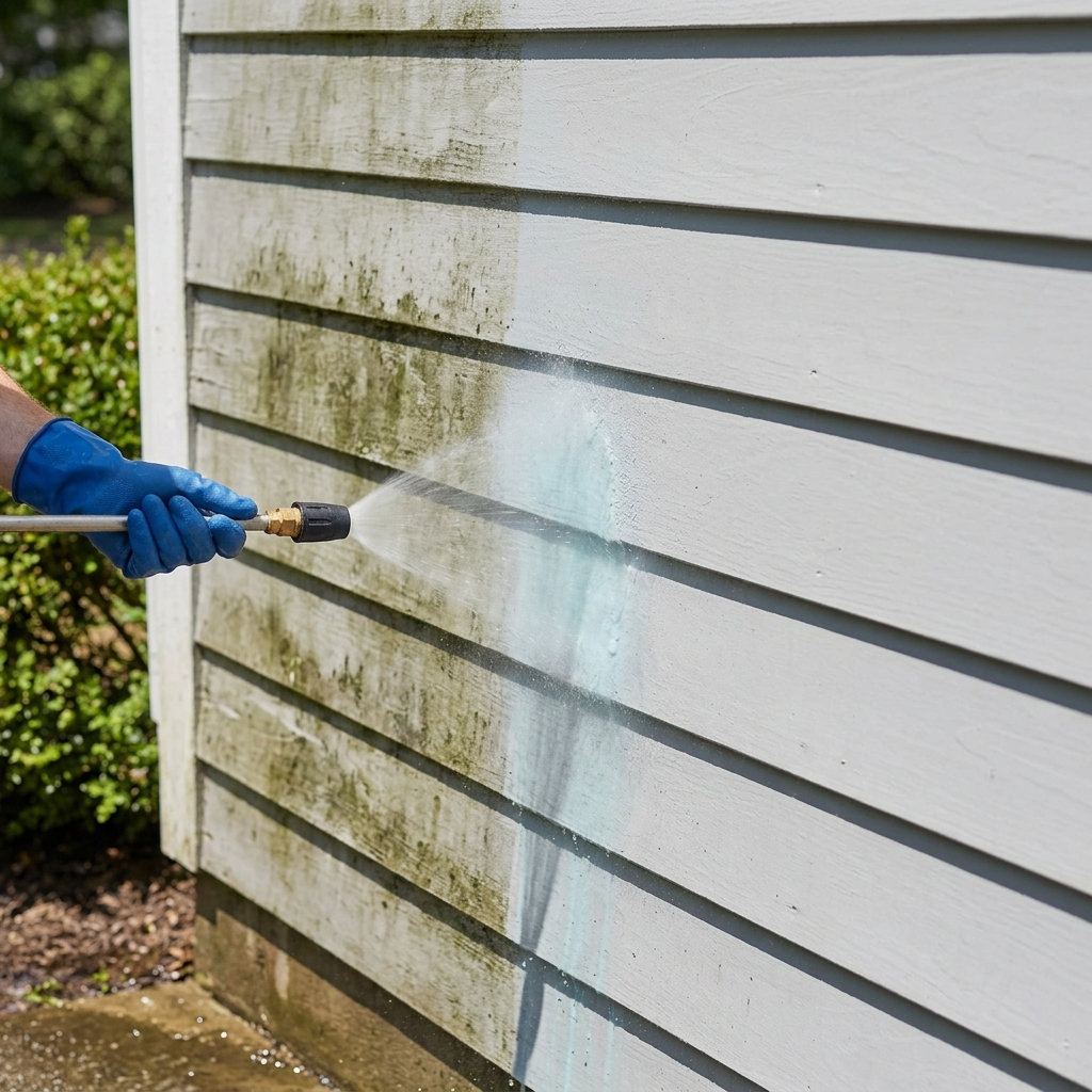 Residential siding suitable for professional soft washing
